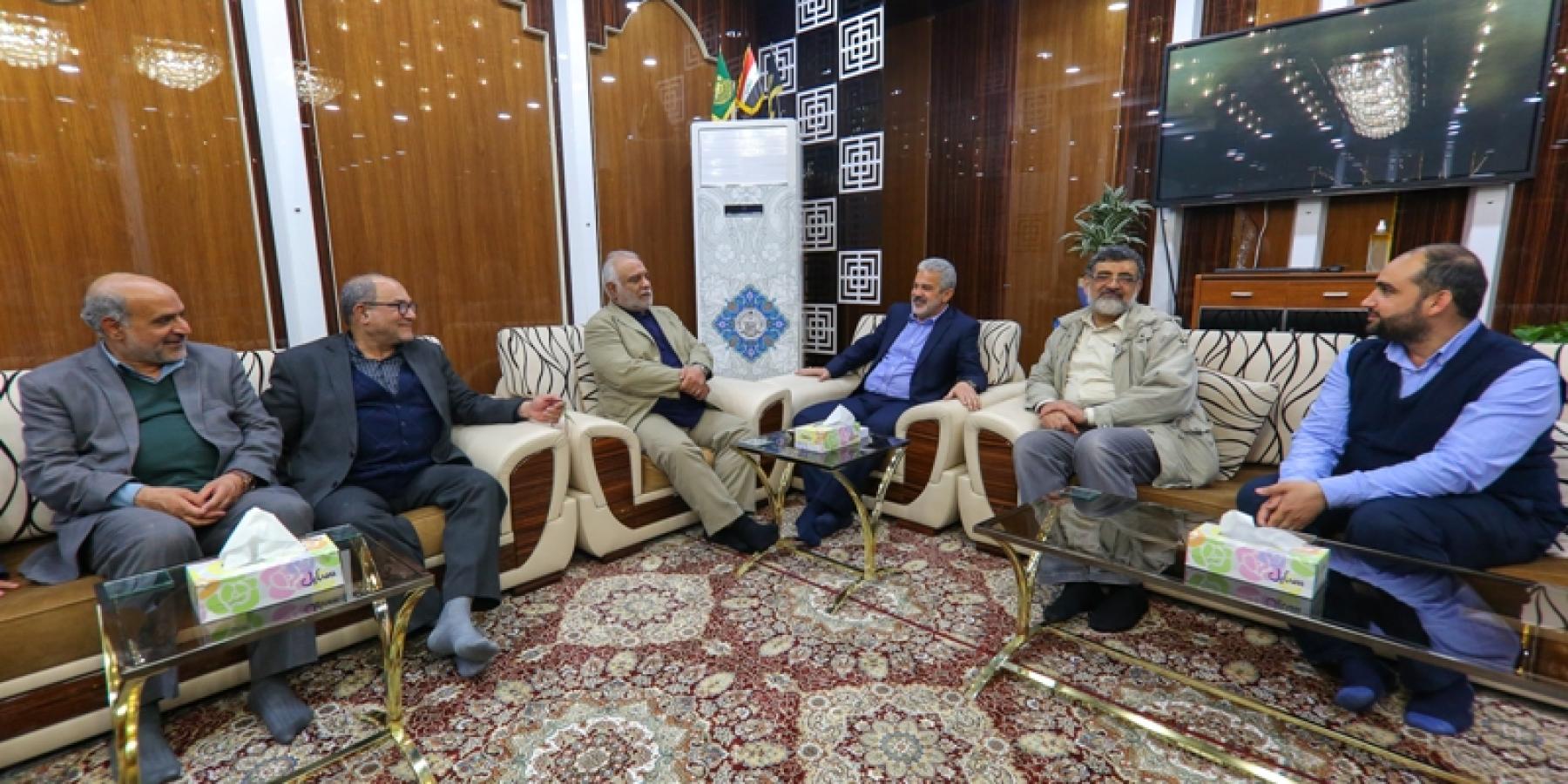 الأمين العام للعتبة العلوية يستقبل مسؤولي شركة الكوثر الإيرانية لإعمار العتبات المقدسة في العراق 