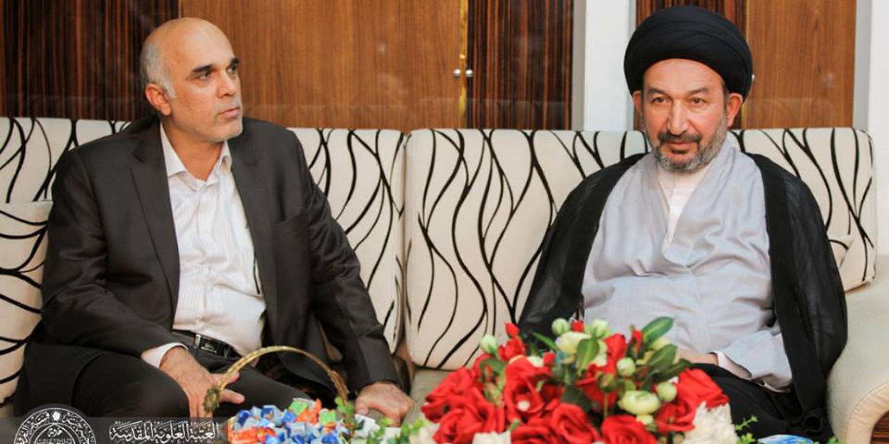 الأمين العام للعتبة العلوية المقدسة يستقبل معاون رئيس بلدية طهران ويناقش معه سبل التعاون المشترك 