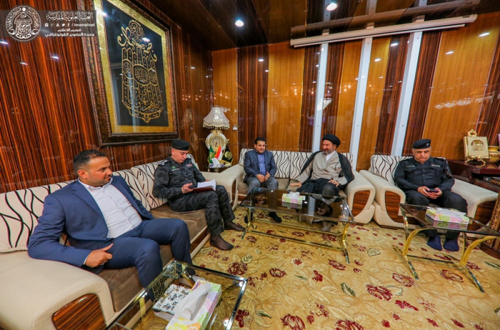 وزير الداخلية يتشرف بزيارة ضريح الإمام علي (عليه السلام) ويلتقي بالأمين العام للعتبة العلوية المقدسة
