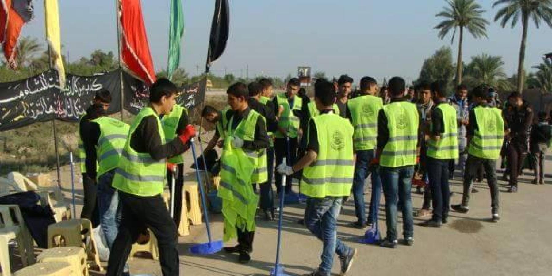العتبة العلوية المقدسة ترعى برامج المتطوعين المتشرفين بخدمة زائري الأربعين في محافظات جنوبي العراق
